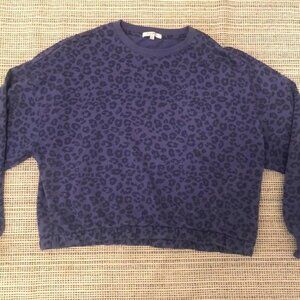 Blue Leopard Print   top